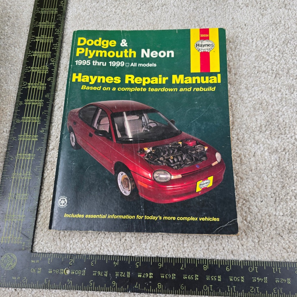 Haynes Repair Manual Dodge Plymouth Neon 1995-1999 Green Book 30034
